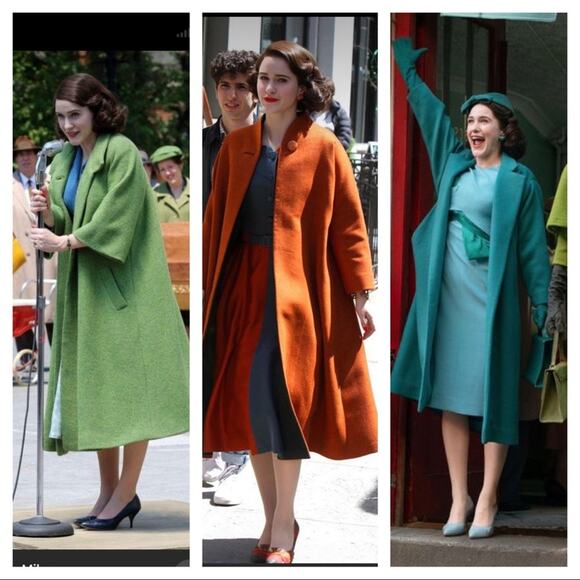 Blue 1950s Miss Maisel wool swing coat - Picture 2 of 11